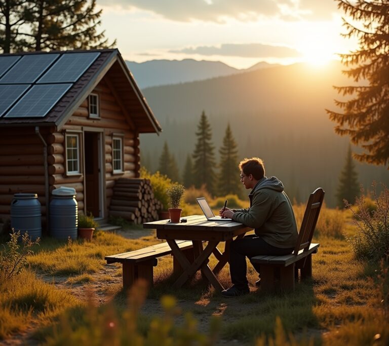 Person reading under a tree in remote field